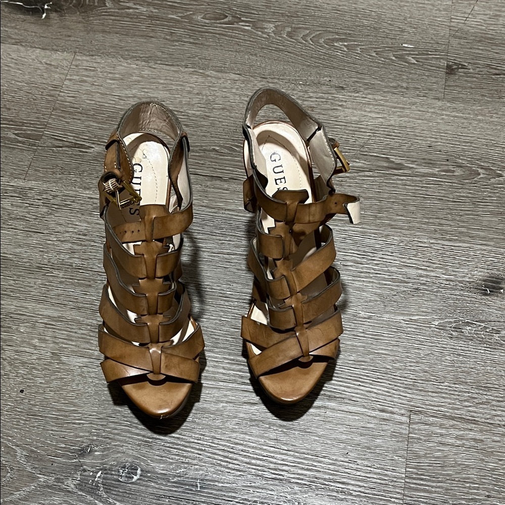 Guess Women's Tan Strappy Sandals